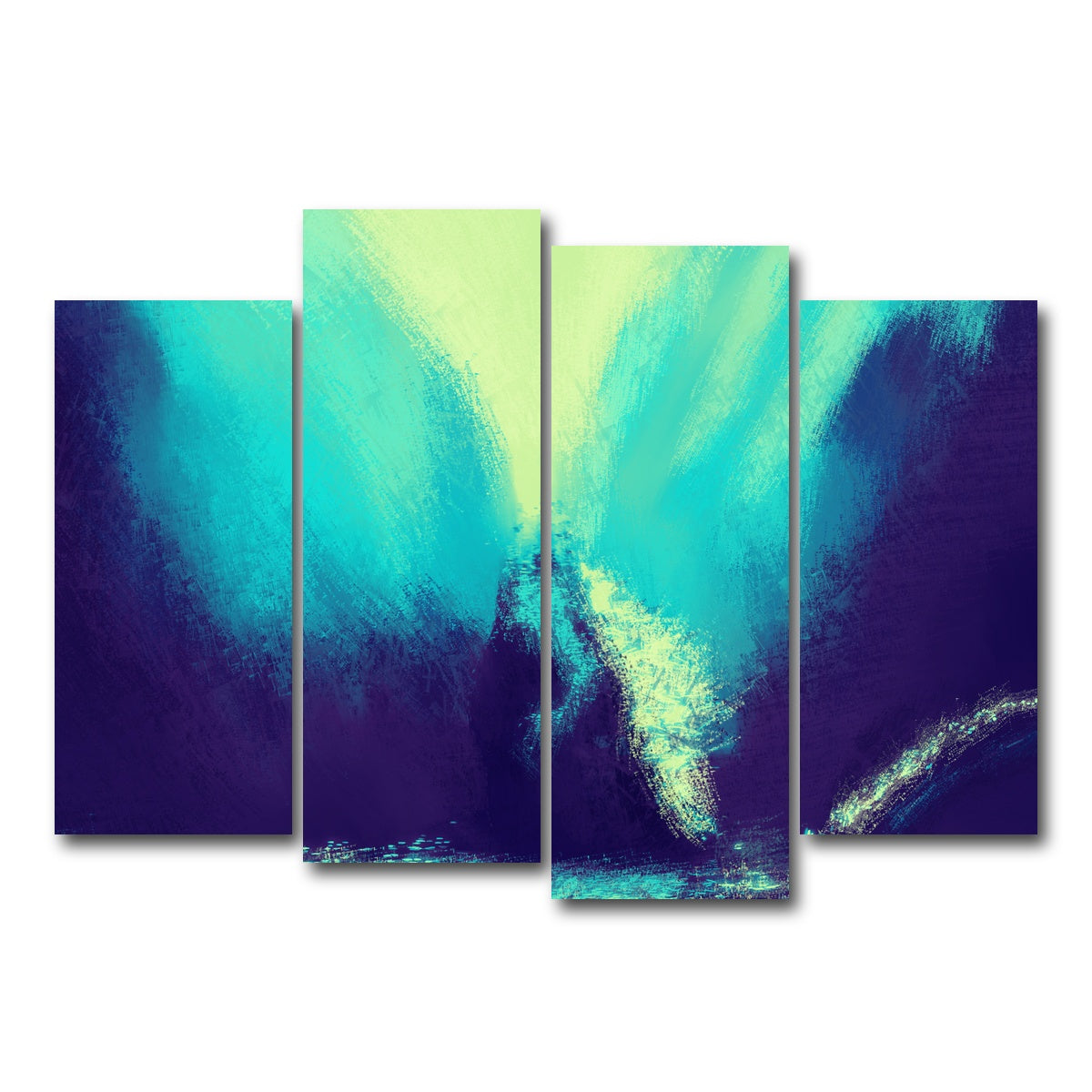 AUTO-MOCKUP WHITE | Zilla In Blue | 4 Piece | Gallery Wrap Canvas | group=4_normal