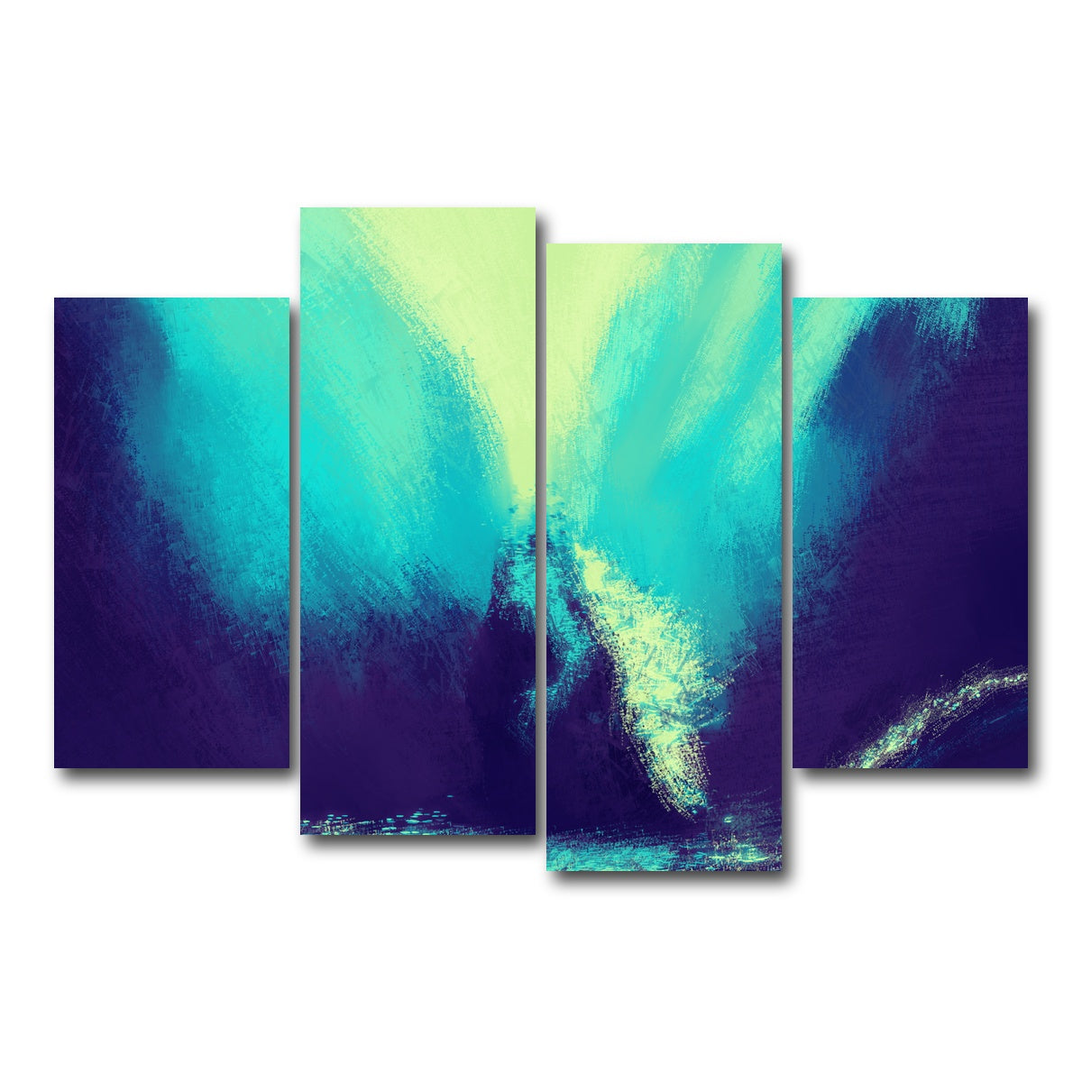 AUTO-MOCKUP WHITE | Zilla In Blue | 4 Piece | Gallery Wrap Canvas | group=4_short