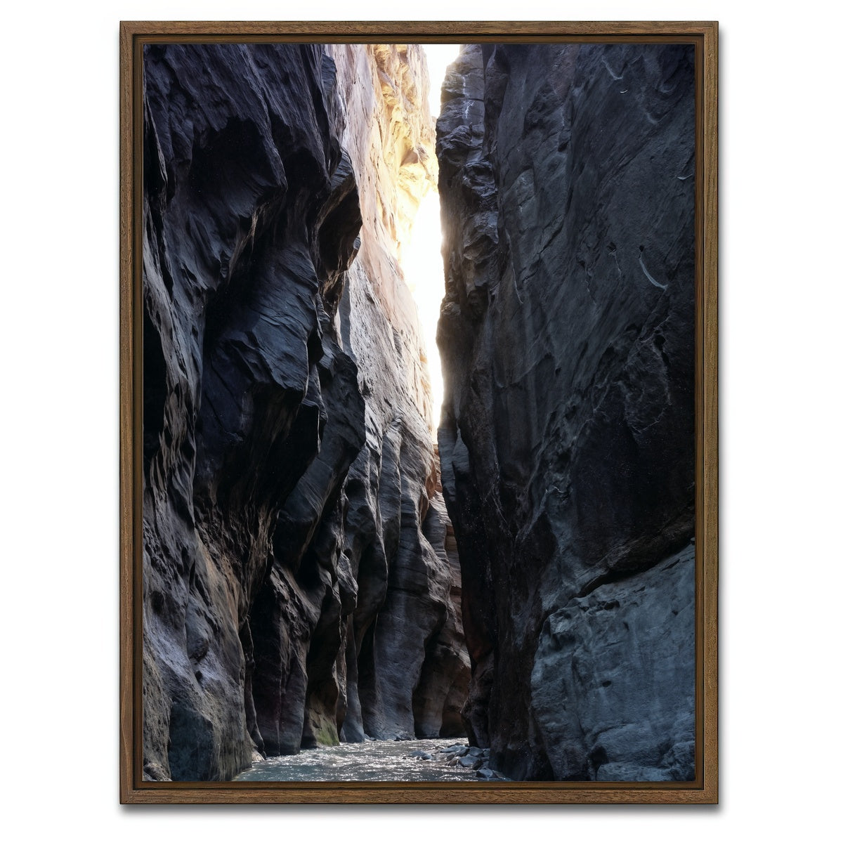 AUTO-MOCKUP WHITE | Zion Narrows | 1 Piece | Walnut Framed Canvas | group=3x4