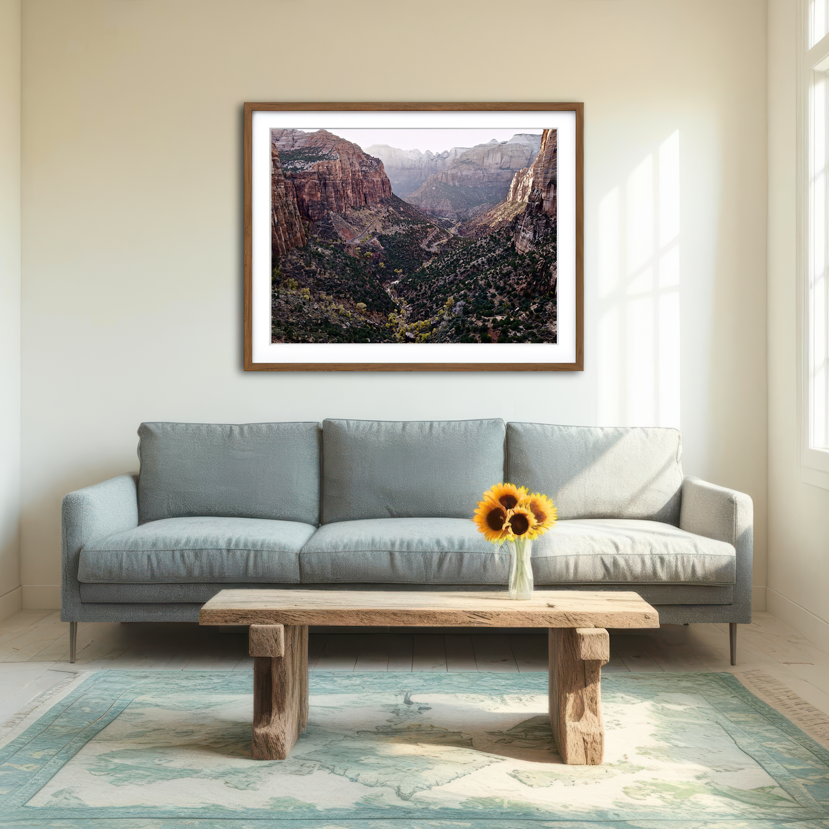 AUTO-MOCKUP ROOM | Zion National Park Wall Art