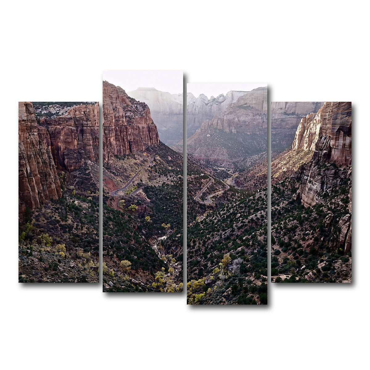 AUTO-MOCKUP WHITE | Zion National Park | 4 Piece | Gallery Wrap Canvas | group=4_normal