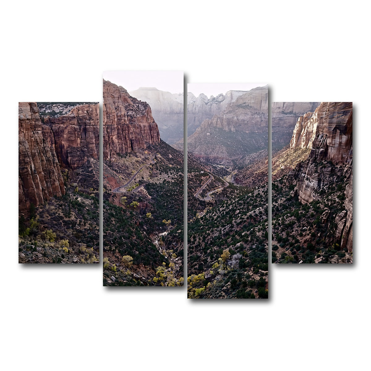 AUTO-MOCKUP WHITE | Zion National Park | 4 Piece | Gallery Wrap Canvas | group=4_short