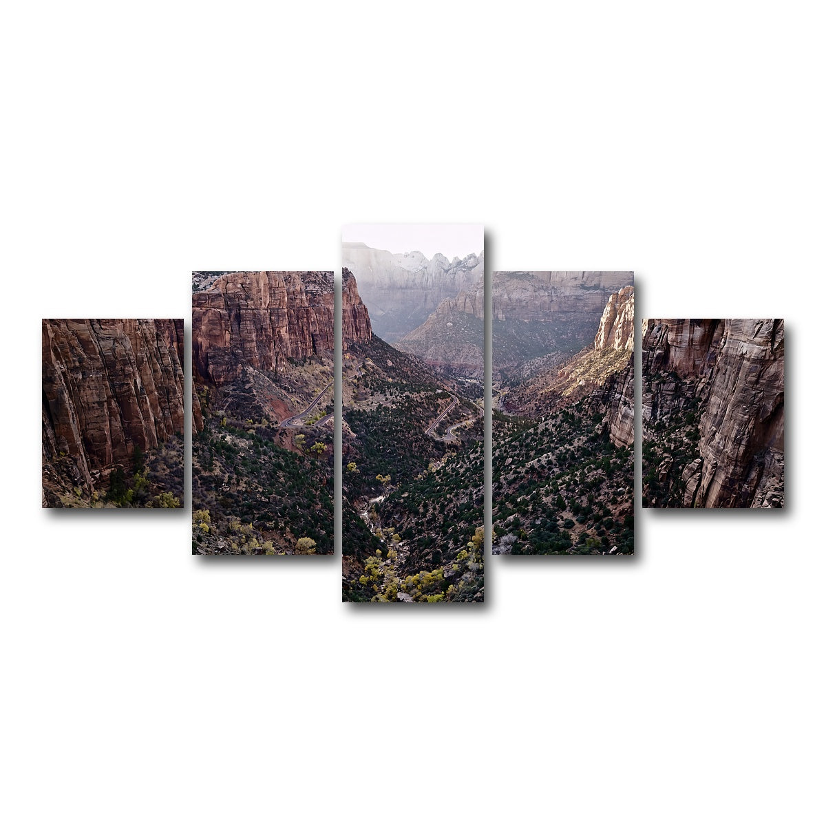 AUTO-MOCKUP WHITE | Zion National Park | 5 Piece | Gallery Wrap Canvas | group=5_short