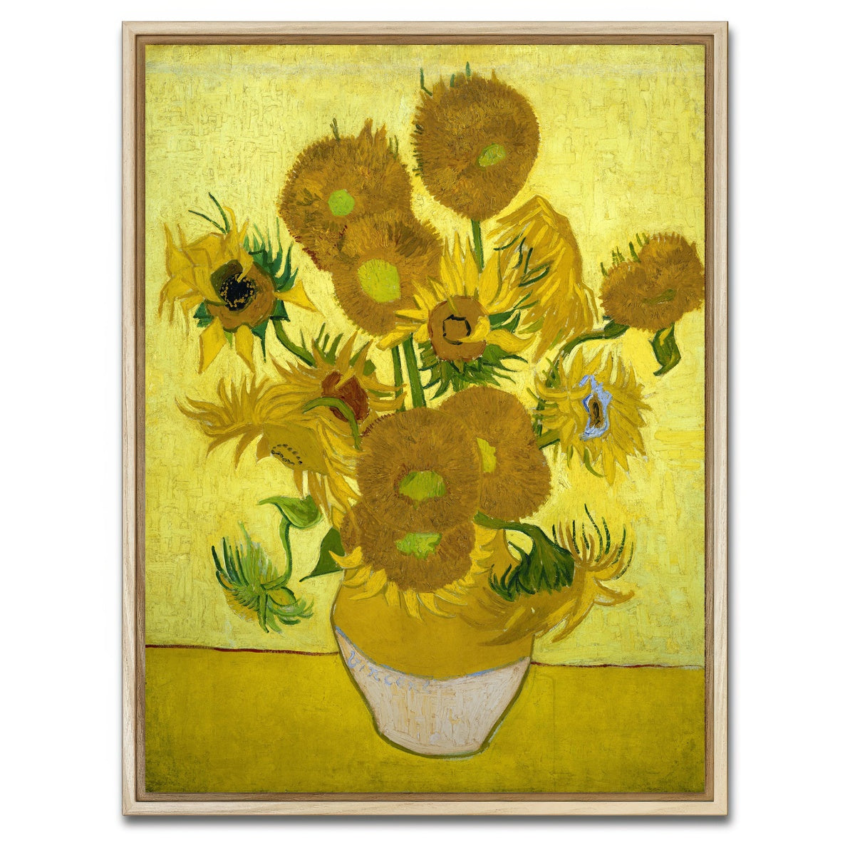 AUTO-MOCKUP WHITE | Zonnebloemen | 1 Piece | Natural Framed Canvas | group=3x4