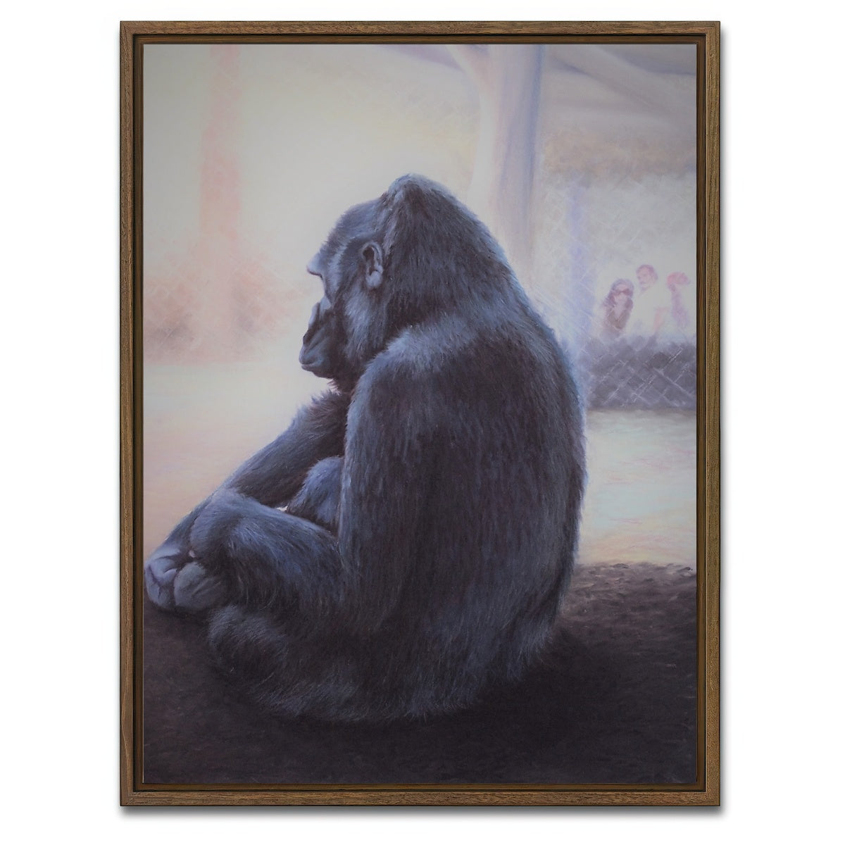 AUTO-MOCKUP WHITE | Zoo Blues | 1 Piece | Walnut Framed Canvas | group=3x4