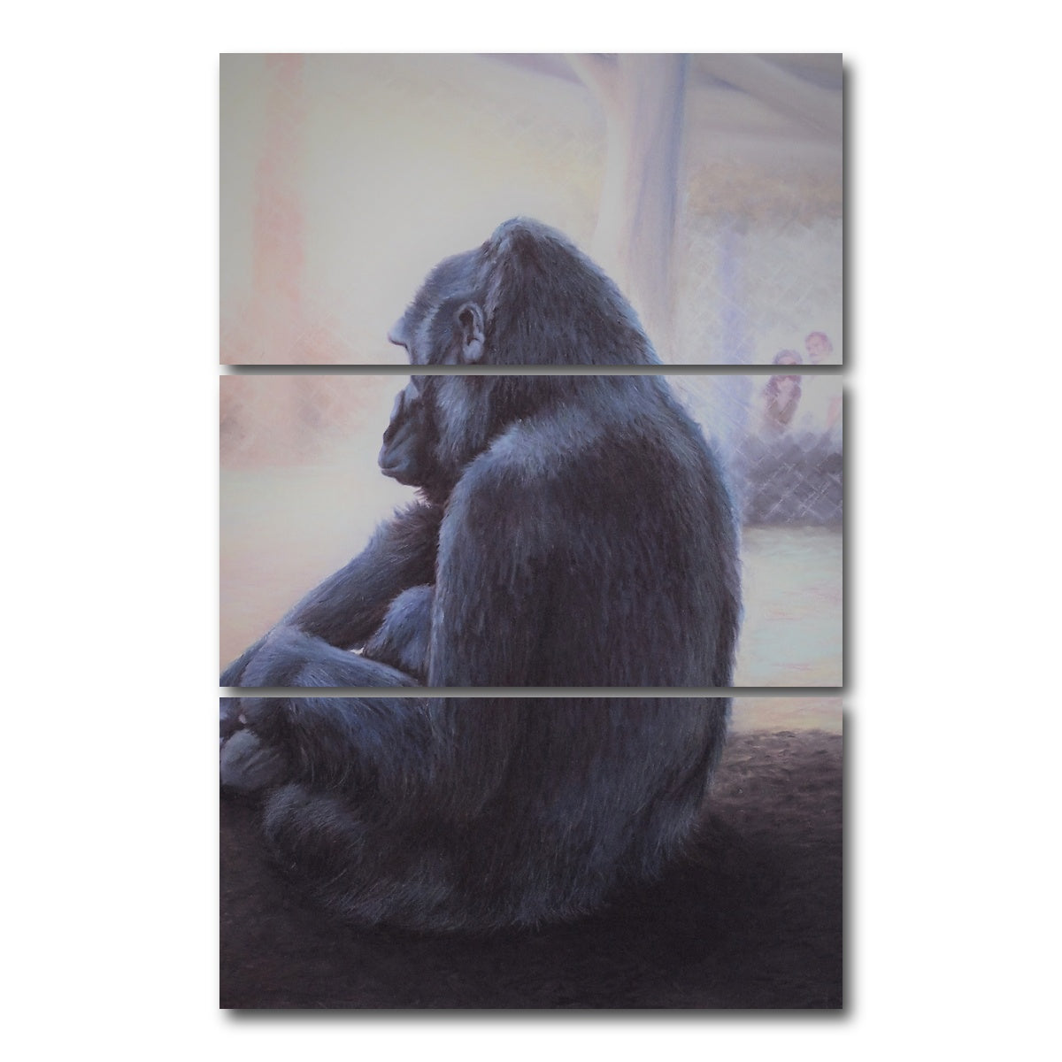 AUTO-MOCKUP WHITE | Zoo Blues | 3 Piece | Gallery Wrap Canvas | group=12x24_stacked