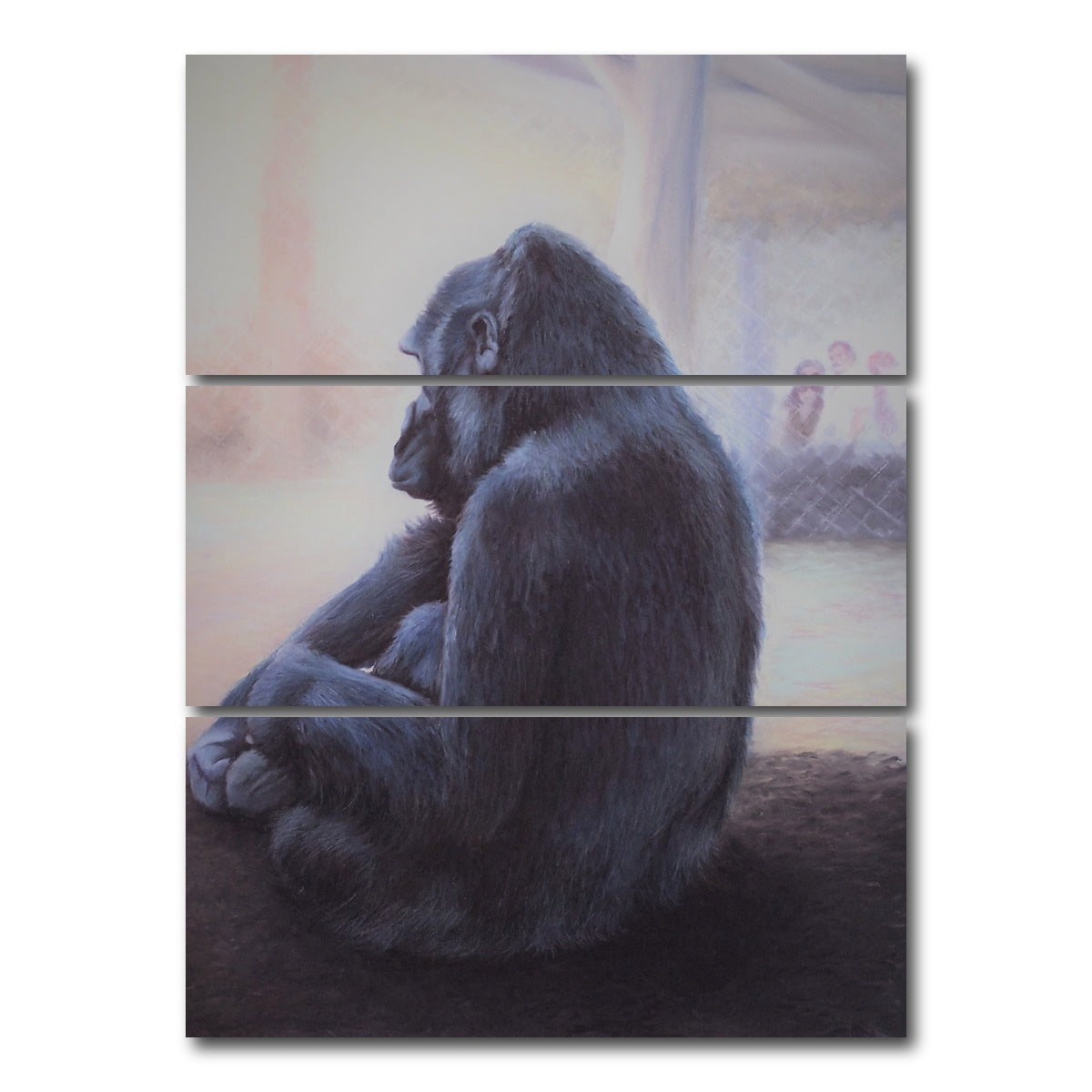 AUTO-MOCKUP WHITE | Zoo Blues | 3 Piece | Gallery Wrap Canvas | group=8x18_stacked