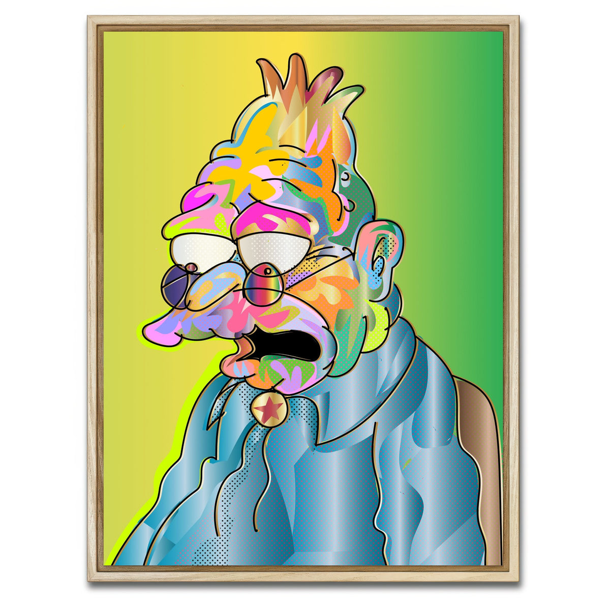 AUTO-MOCKUP WHITE | abe simpson | 1 Piece | Natural Framed Canvas | group=3x4