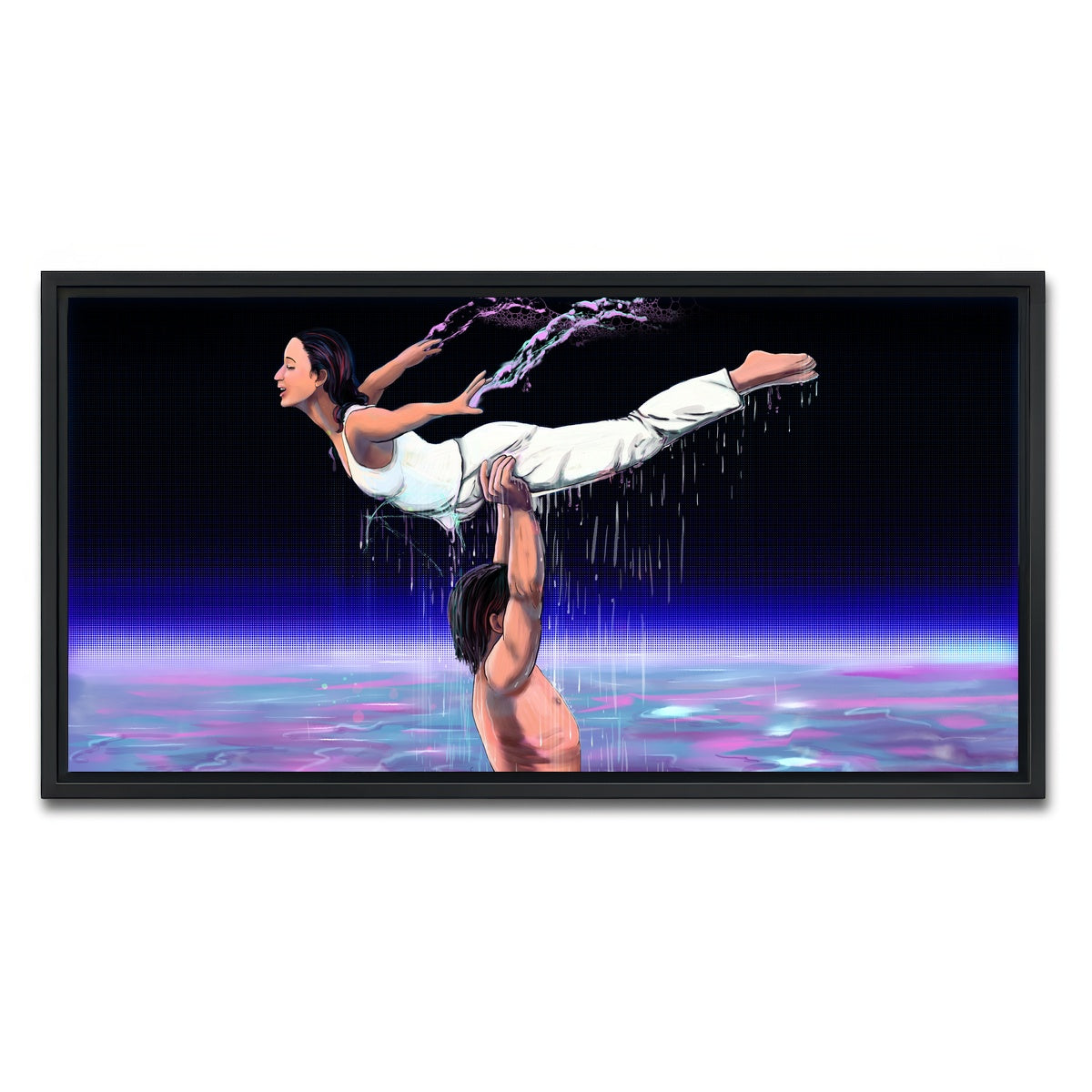 AUTO-MOCKUP WHITE | abstract dirty dancing | 1 Piece | Black Framed Canvas | group=2x1