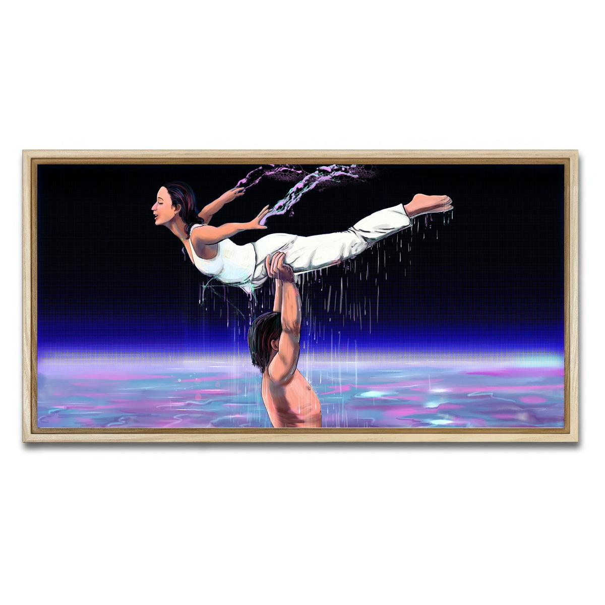 AUTO-MOCKUP WHITE | abstract dirty dancing | 1 Piece | Natural Framed Canvas | group=2x1