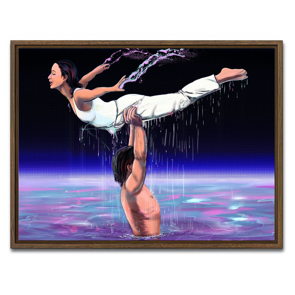 AUTO-MOCKUP WHITE | abstract dirty dancing | 1 Piece | Walnut Framed Canvas | group=4x3