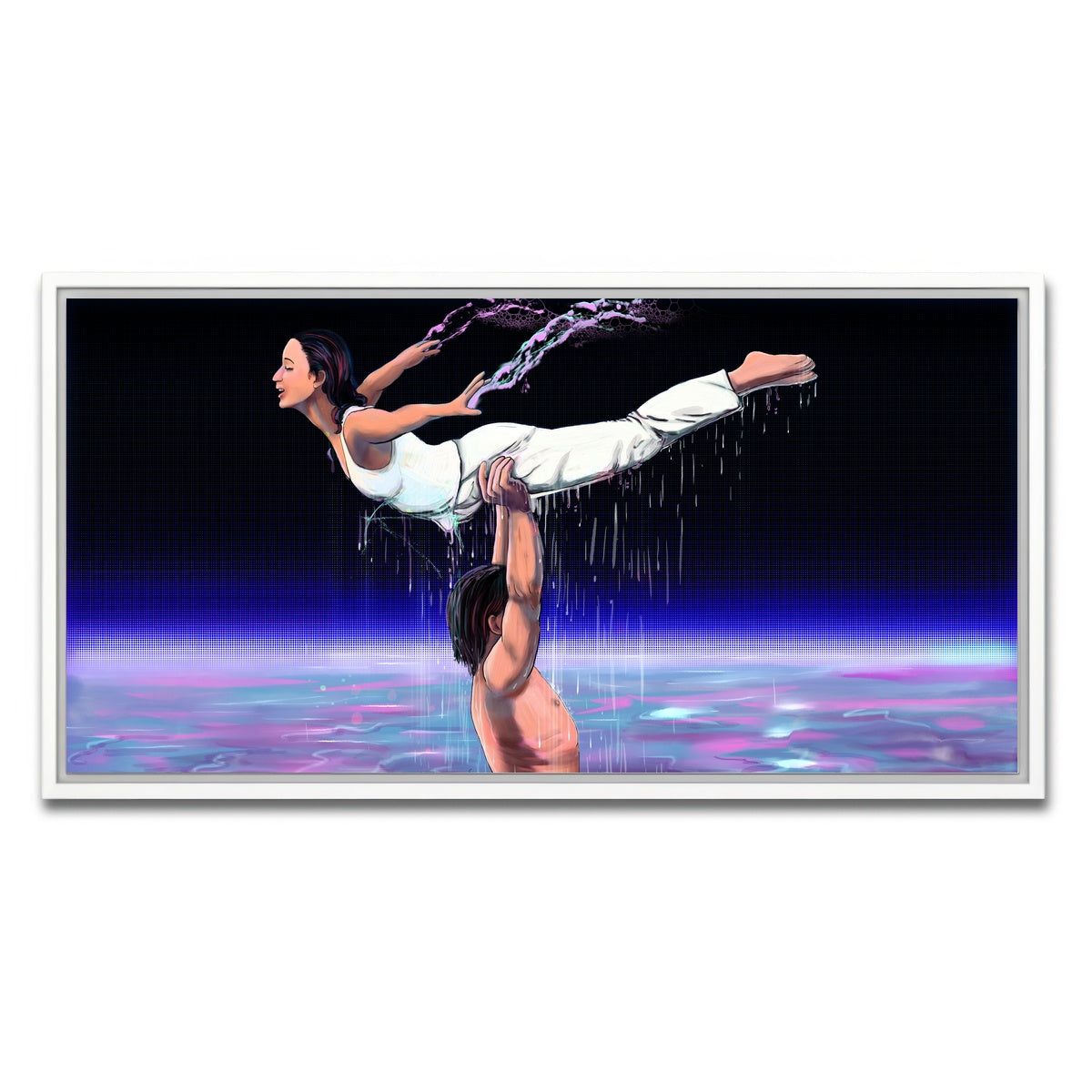 AUTO-MOCKUP WHITE | abstract dirty dancing | 1 Piece | White Framed Canvas | group=2x1