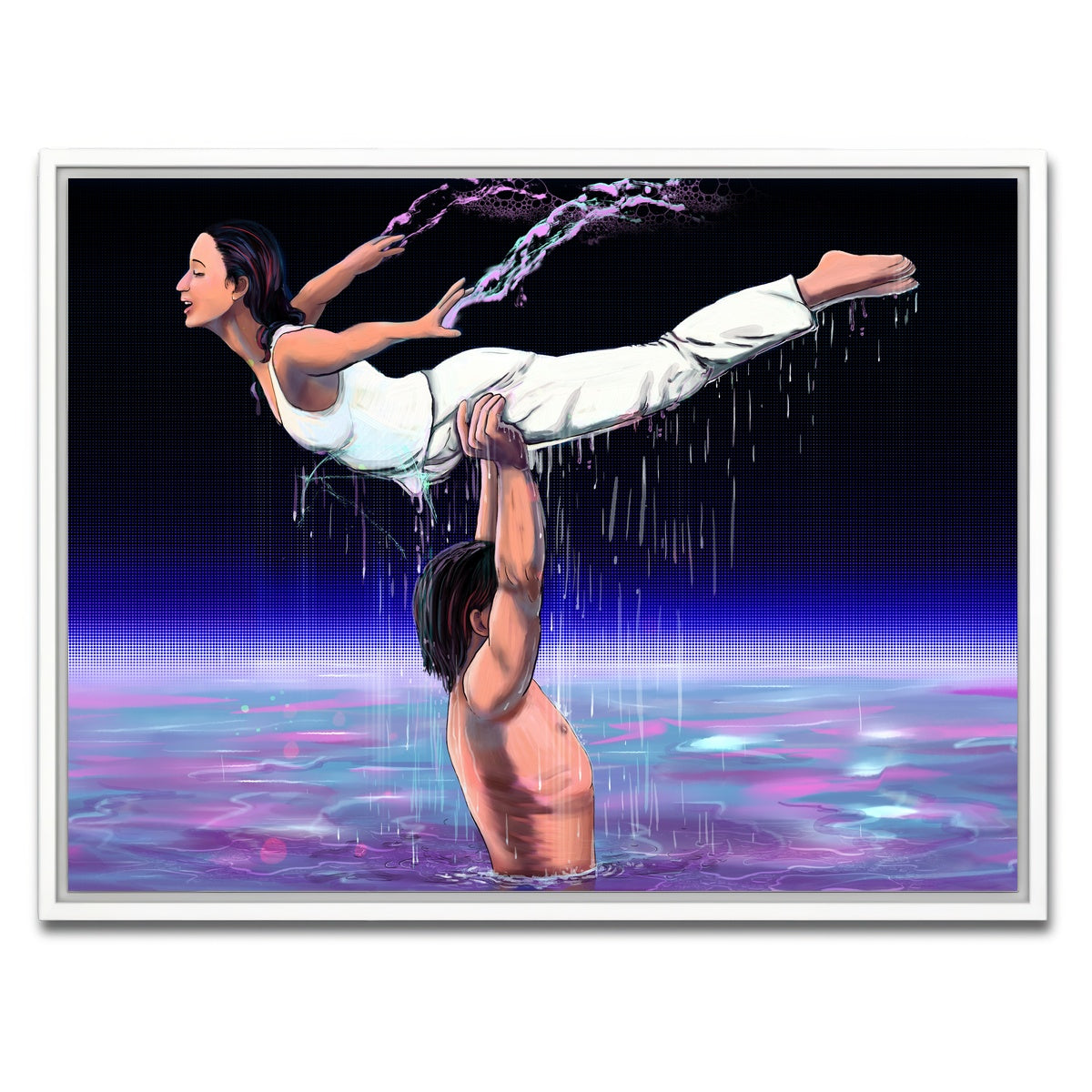 AUTO-MOCKUP WHITE | abstract dirty dancing | 1 Piece | White Framed Canvas | group=4x3