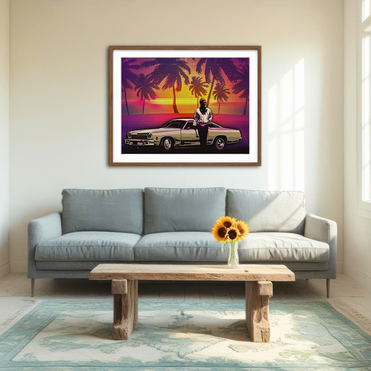 AUTO-MOCKUP ROOM | Abstract Drive Wall Art