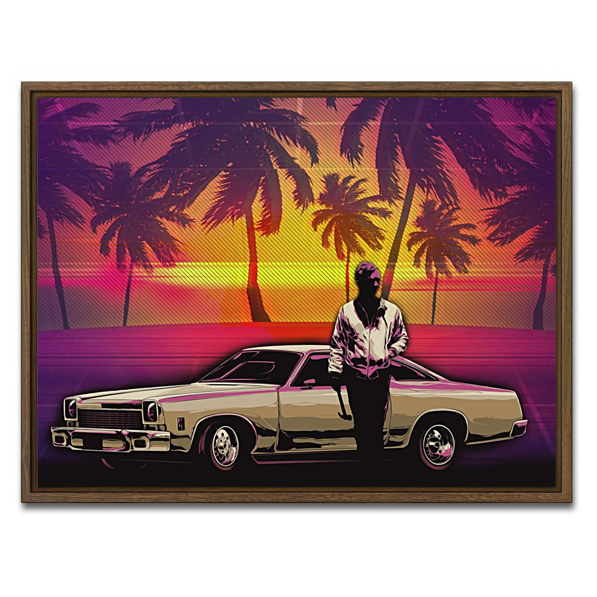 AUTO-MOCKUP WHITE | abstract drive | 1 Piece | Walnut Framed Canvas | group=4x3