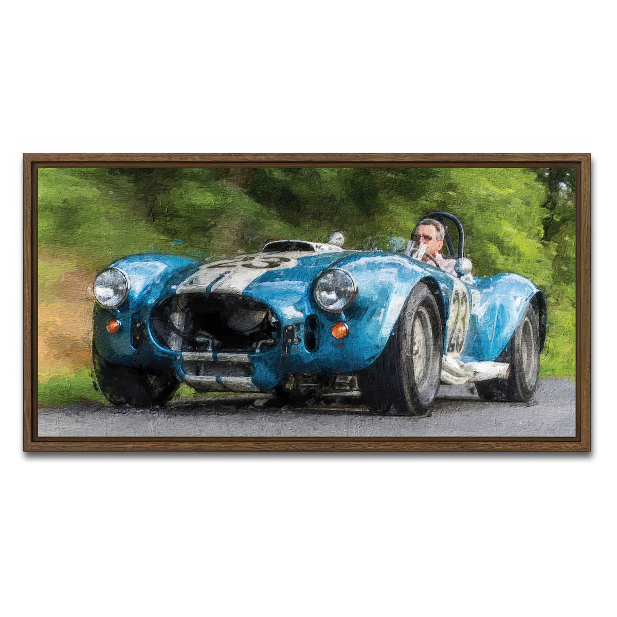 AUTO-MOCKUP WHITE | ac cobra 1 | 1 Piece | Walnut Framed Canvas | group=2x1