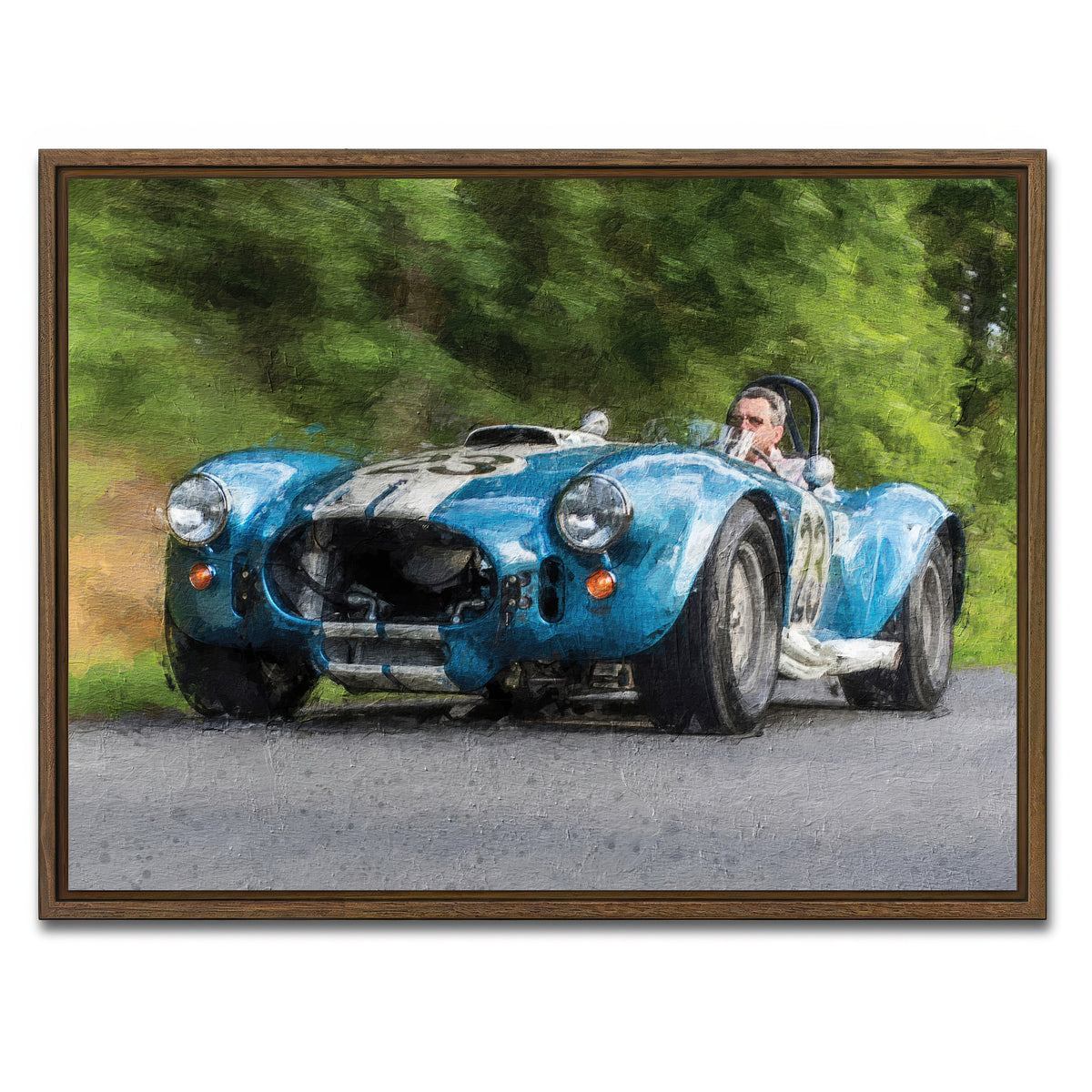 AUTO-MOCKUP WHITE | ac cobra 1 | 1 Piece | Walnut Framed Canvas | group=4x3