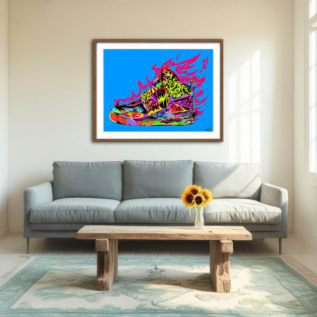 AUTO-MOCKUP ROOM | Air Yeezy Wall Art