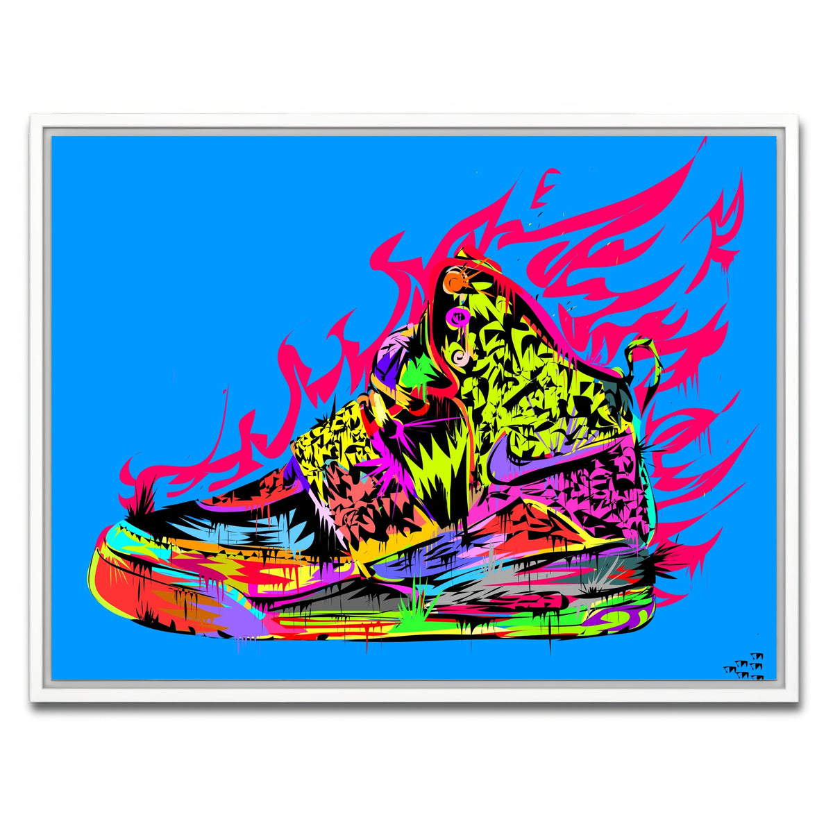 AUTO-MOCKUP WHITE | air yeezy | 1 Piece | White Framed Canvas | group=4x3