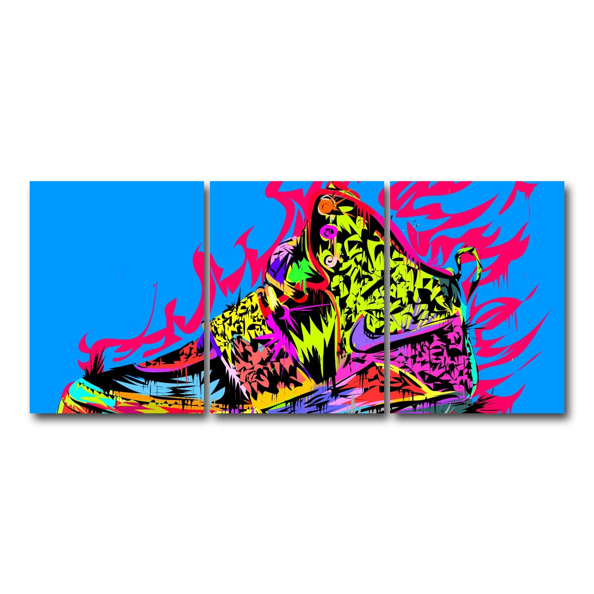 AUTO-MOCKUP WHITE | air yeezy | 3 Piece | Gallery Wrap Canvas | group=18x24