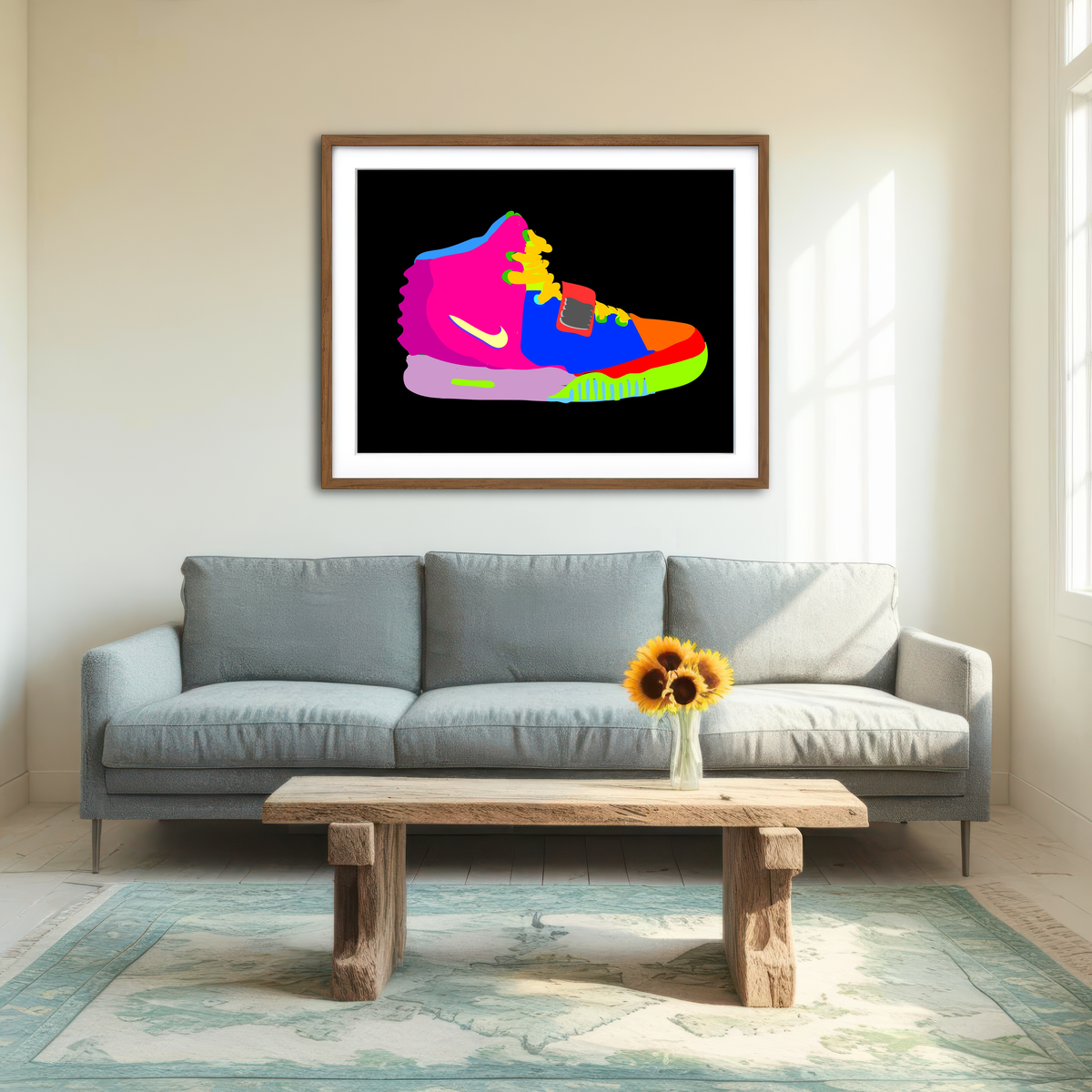 AUTO-MOCKUP ROOM | Air Yeezy and Them Wall Art