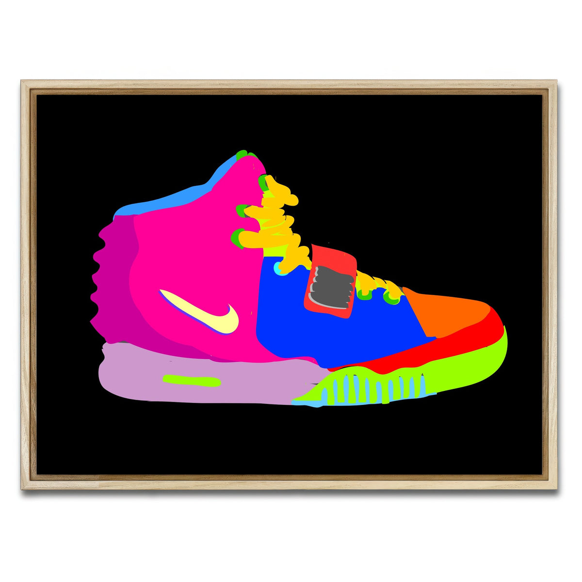 AUTO-MOCKUP WHITE | air yeezy and them | 1 Piece | Natural Framed Canvas | group=4x3