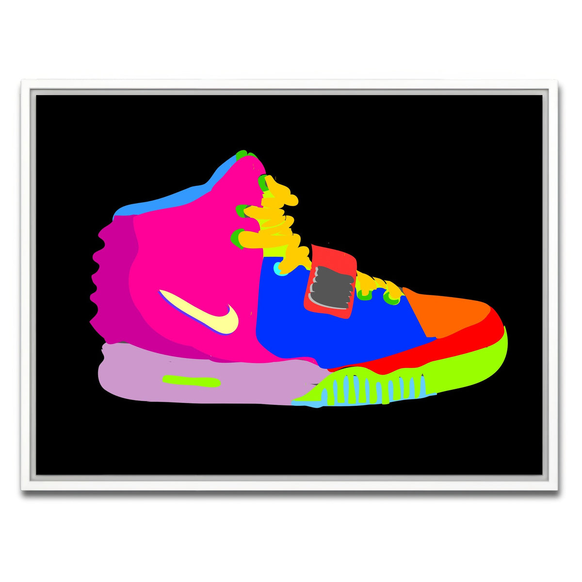AUTO-MOCKUP WHITE | air yeezy and them | 1 Piece | White Framed Canvas | group=4x3