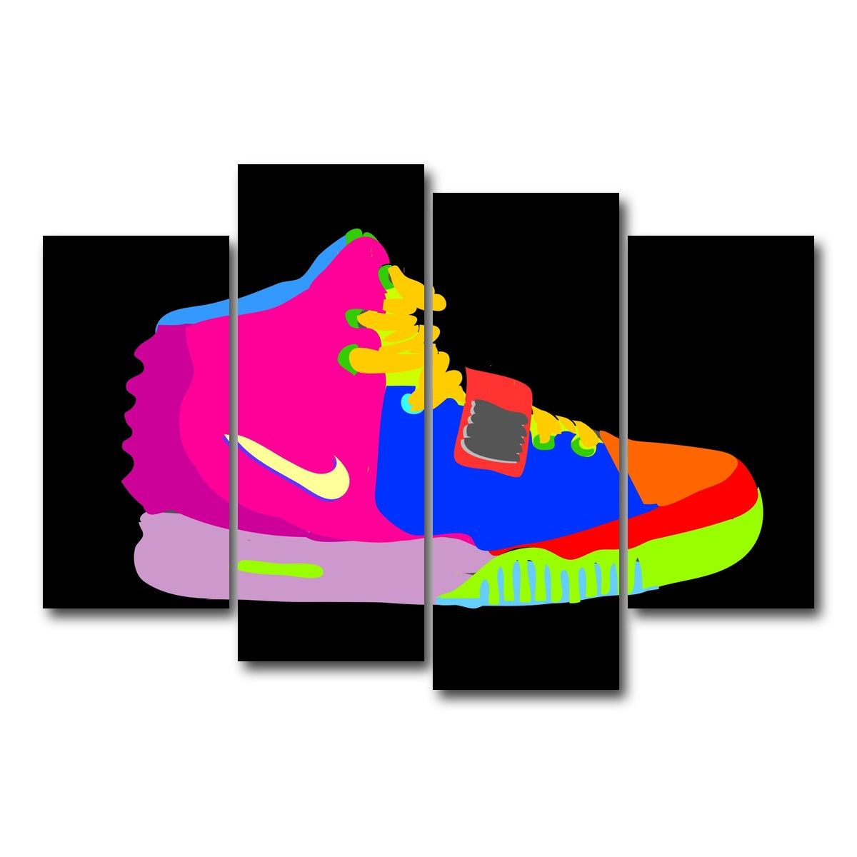 AUTO-MOCKUP WHITE | air yeezy and them | 4 Piece | Gallery Wrap Canvas | group=4_short