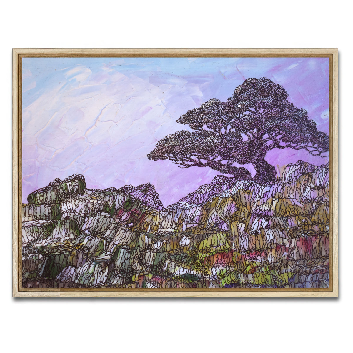 AUTO-MOCKUP WHITE | alone but undesperate | 1 Piece | Natural Framed Canvas | group=4x3