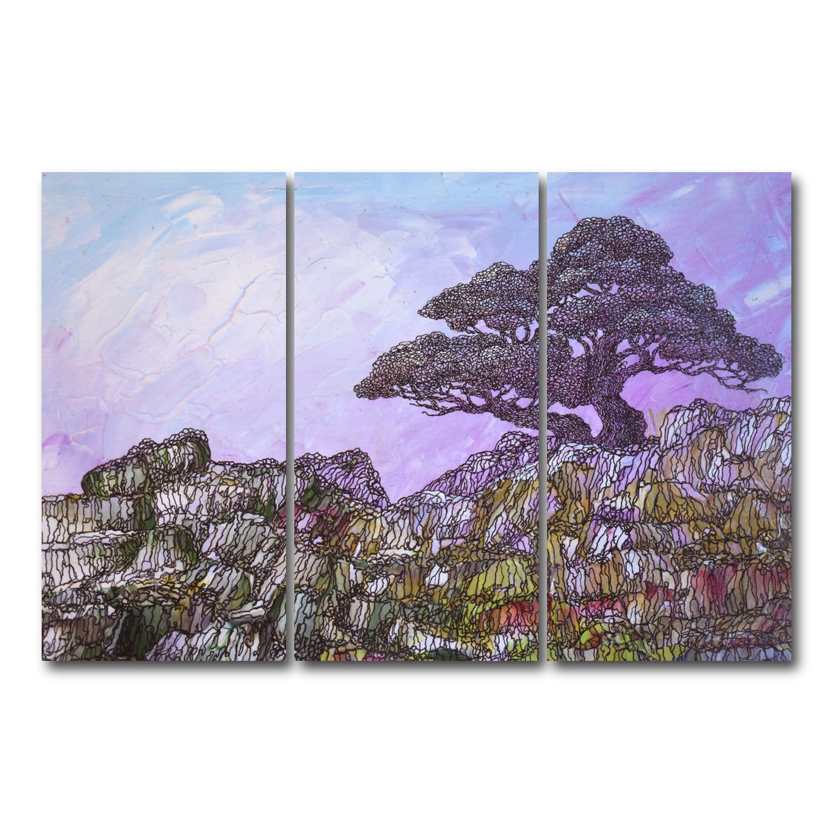 AUTO-MOCKUP WHITE | alone but undesperate | 3 Piece | Gallery Wrap Canvas | group=12x24