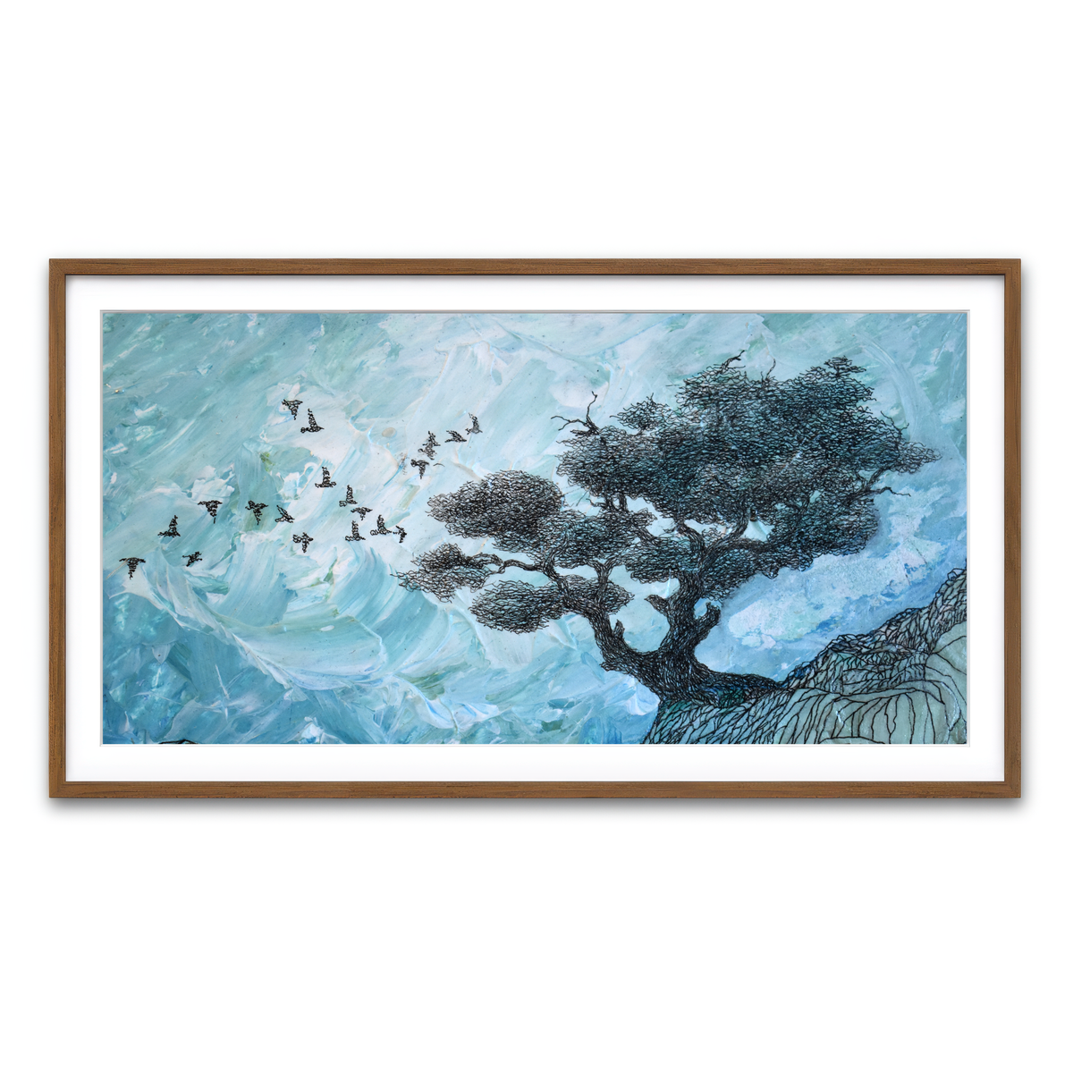 Framed Print 2x1 Walnut