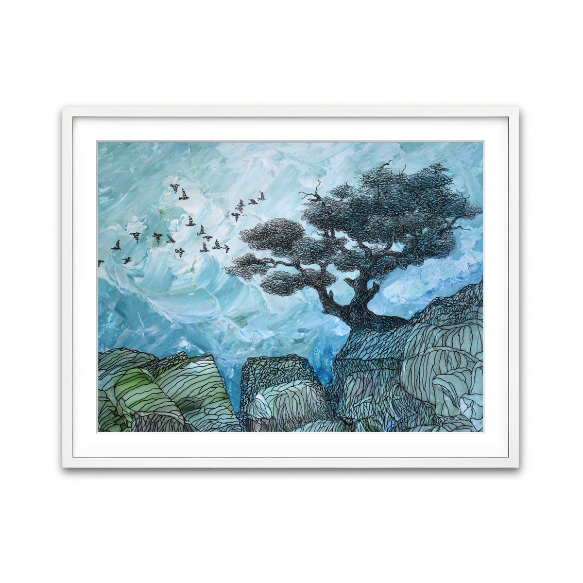 Framed Print 4x3 White