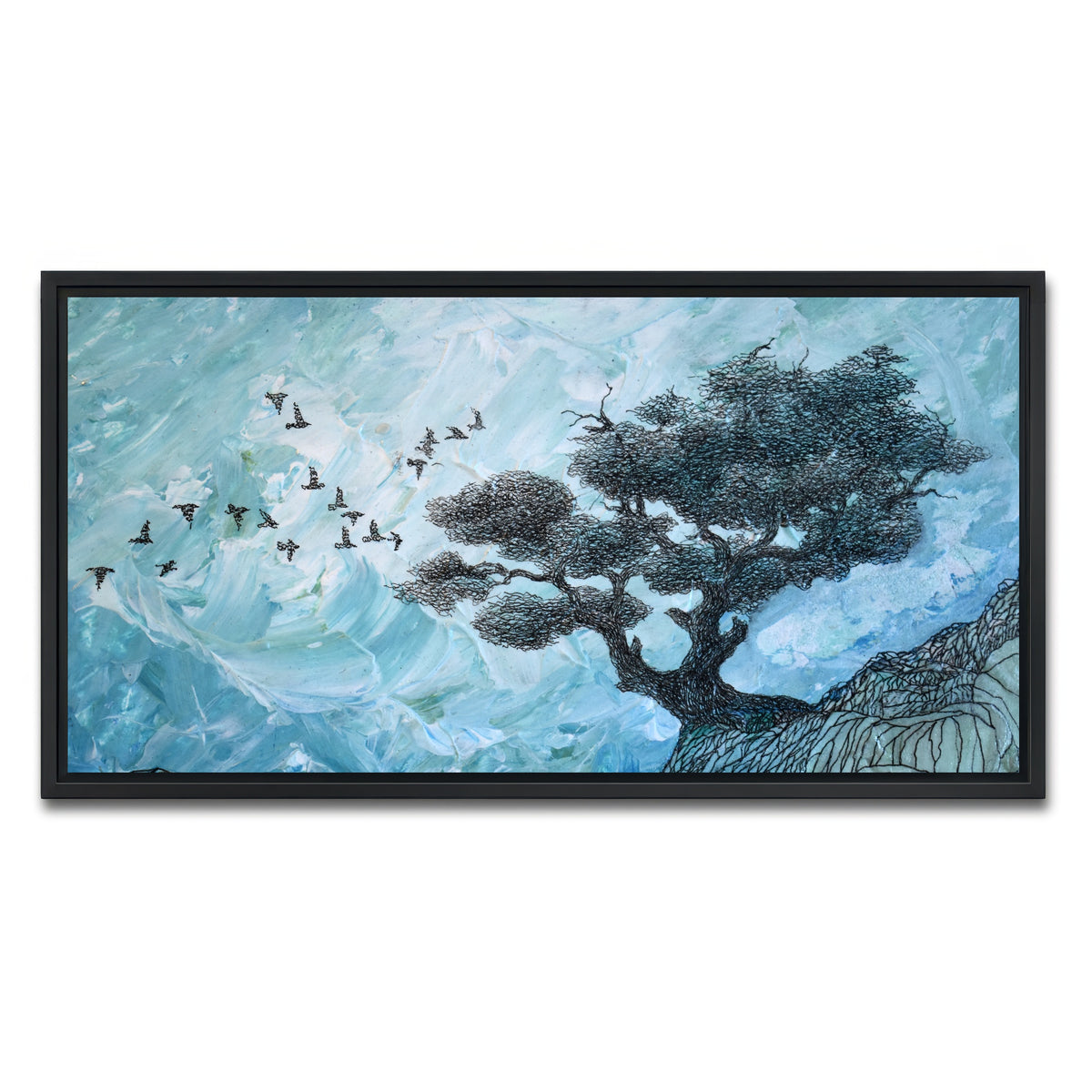 AUTO-MOCKUP WHITE | alone, content | 1 Piece | Black Framed Canvas | group=2x1