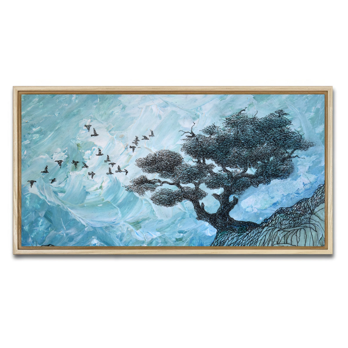 AUTO-MOCKUP WHITE | alone, content | 1 Piece | Natural Framed Canvas | group=2x1