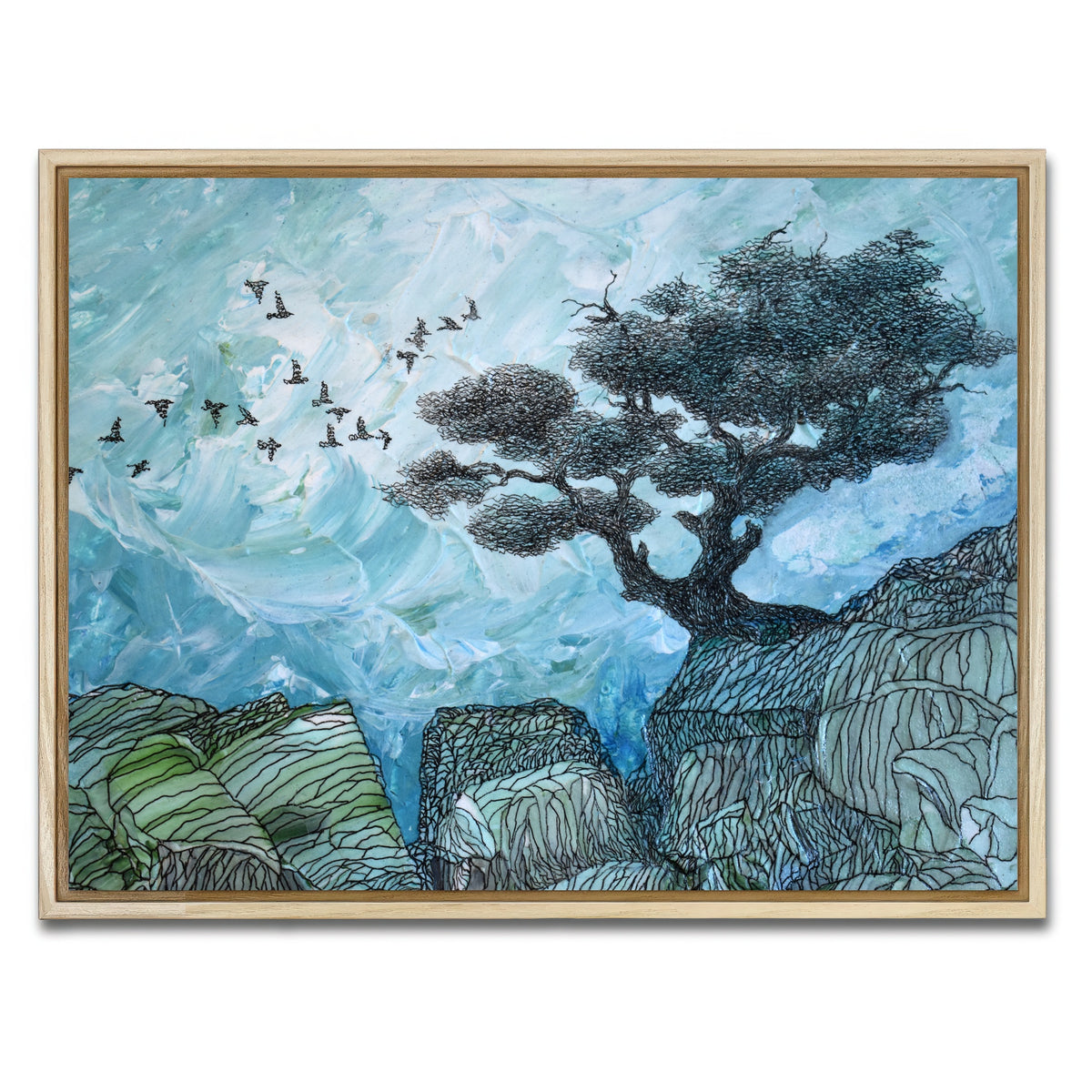 AUTO-MOCKUP WHITE | alone, content | 1 Piece | Natural Framed Canvas | group=4x3