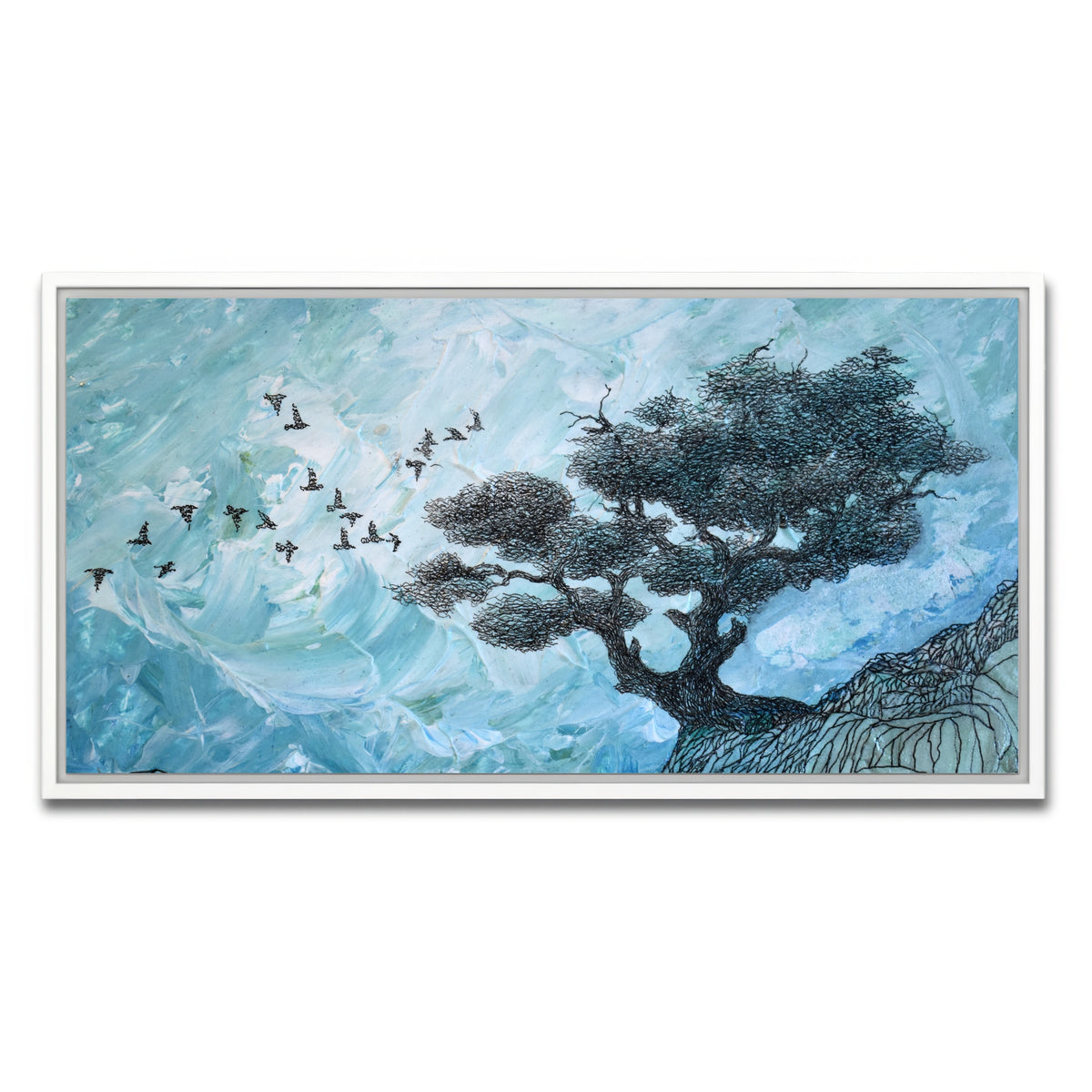 AUTO-MOCKUP WHITE | alone, content | 1 Piece | White Framed Canvas | group=2x1