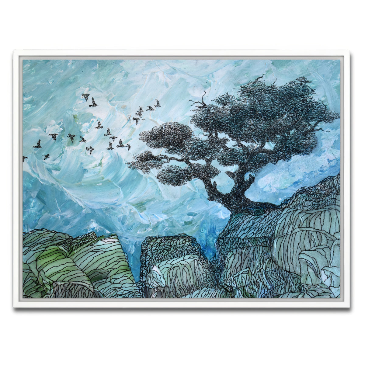 AUTO-MOCKUP WHITE | alone, content | 1 Piece | White Framed Canvas | group=4x3