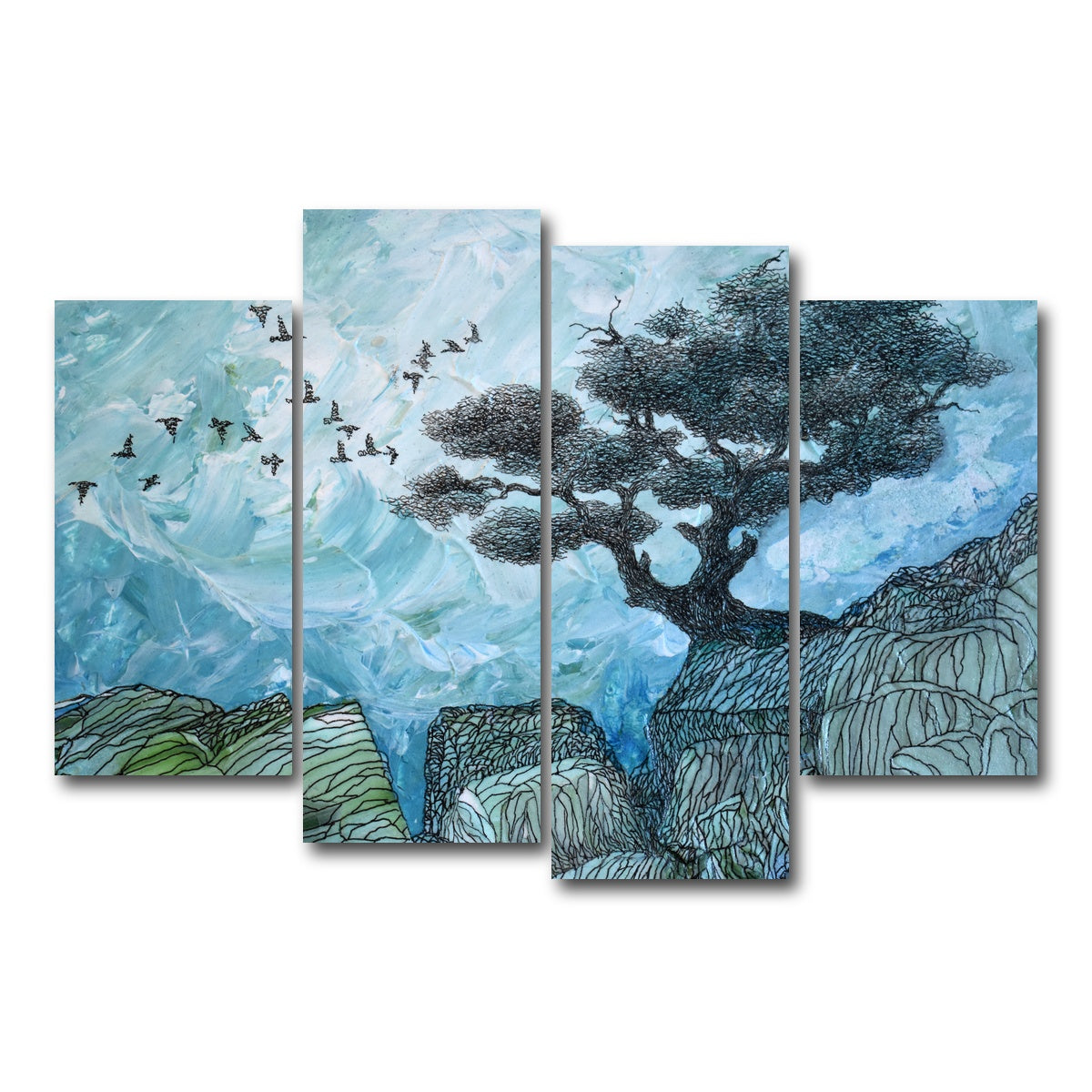 AUTO-MOCKUP WHITE | alone, content | 4 Piece | Gallery Wrap Canvas | group=4_short