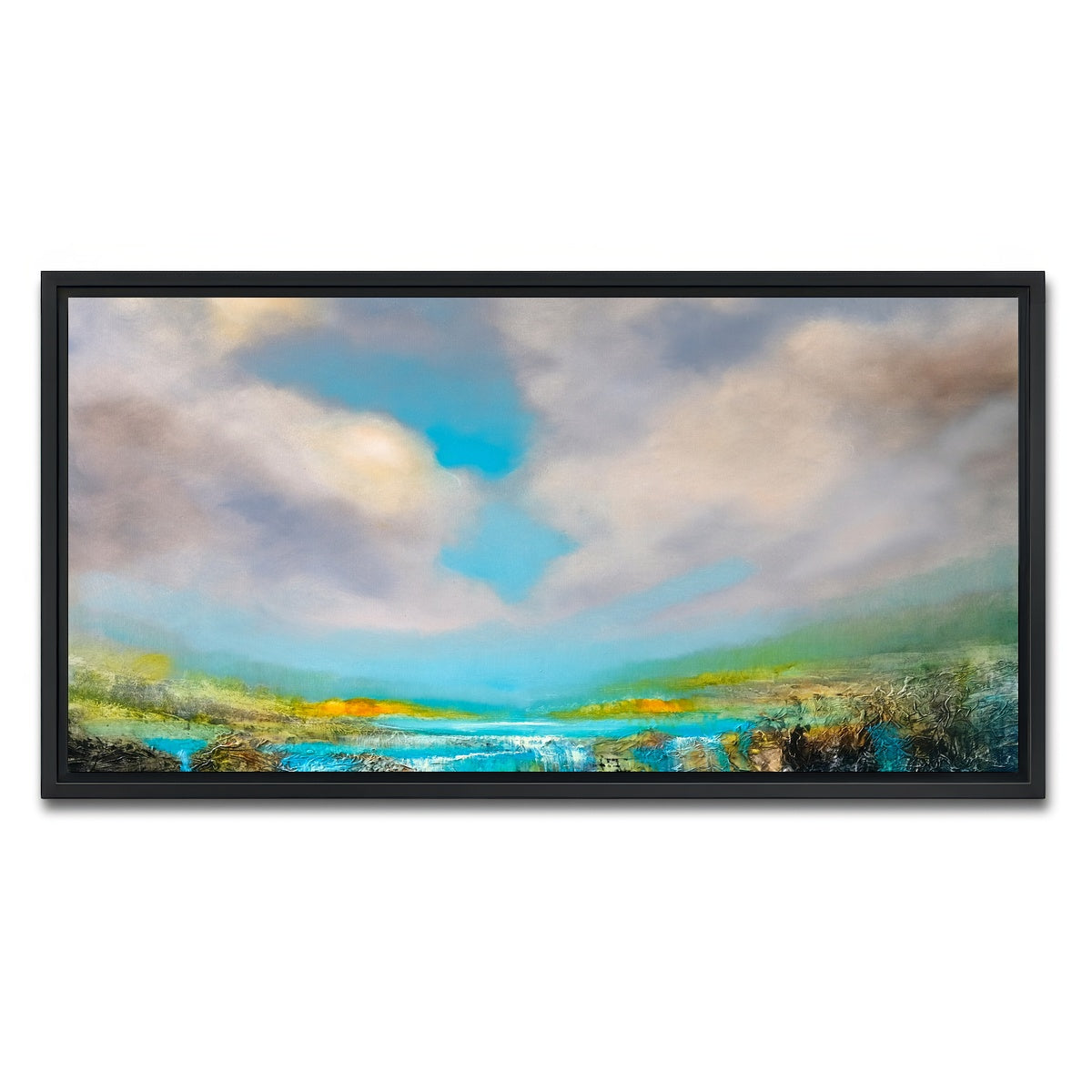 AUTO-MOCKUP WHITE | am wasserfall | 1 Piece | Black Framed Canvas | group=2x1