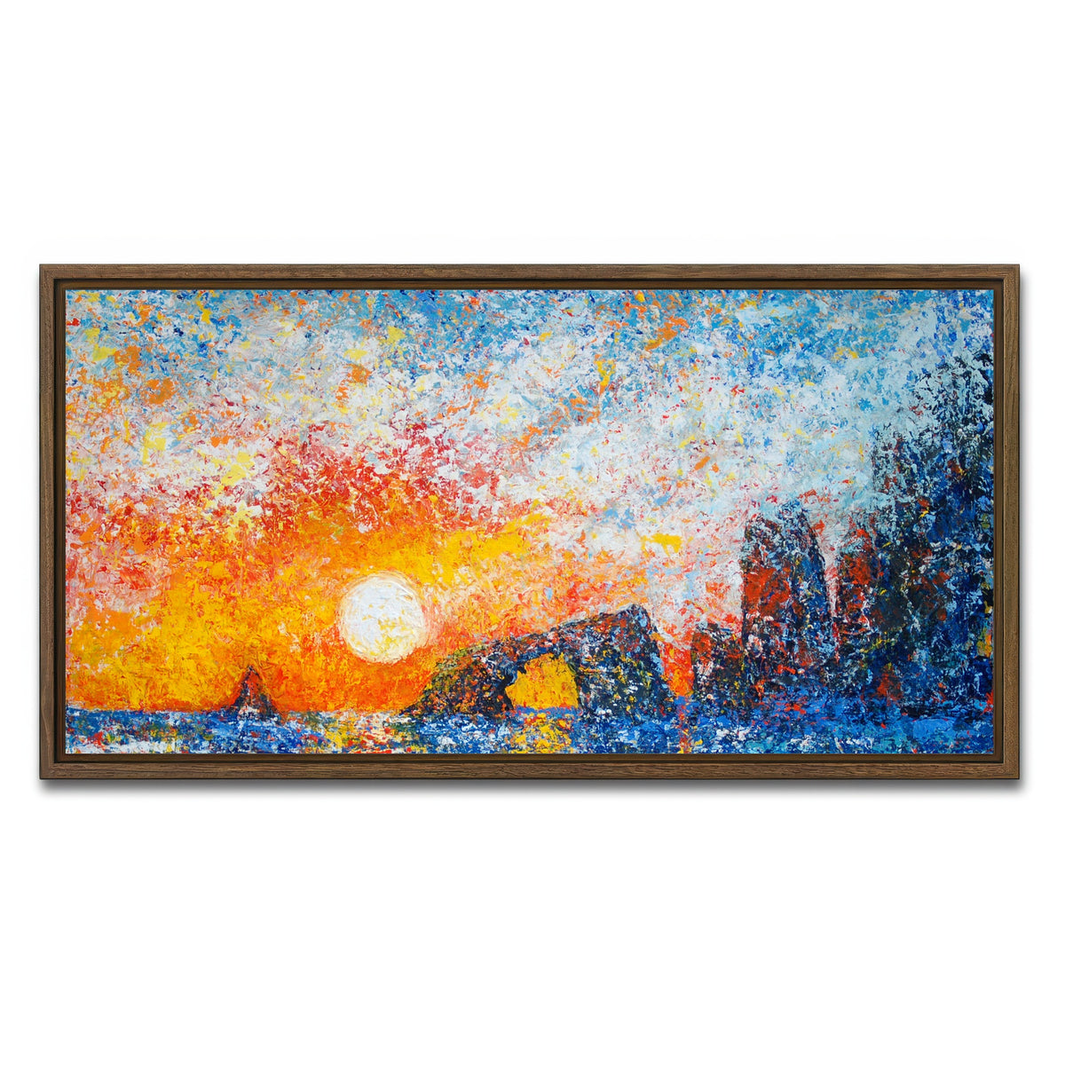 AUTO-MOCKUP WHITE | anacapa islands splendor | 1 Piece | Walnut Framed Canvas | group=2x1