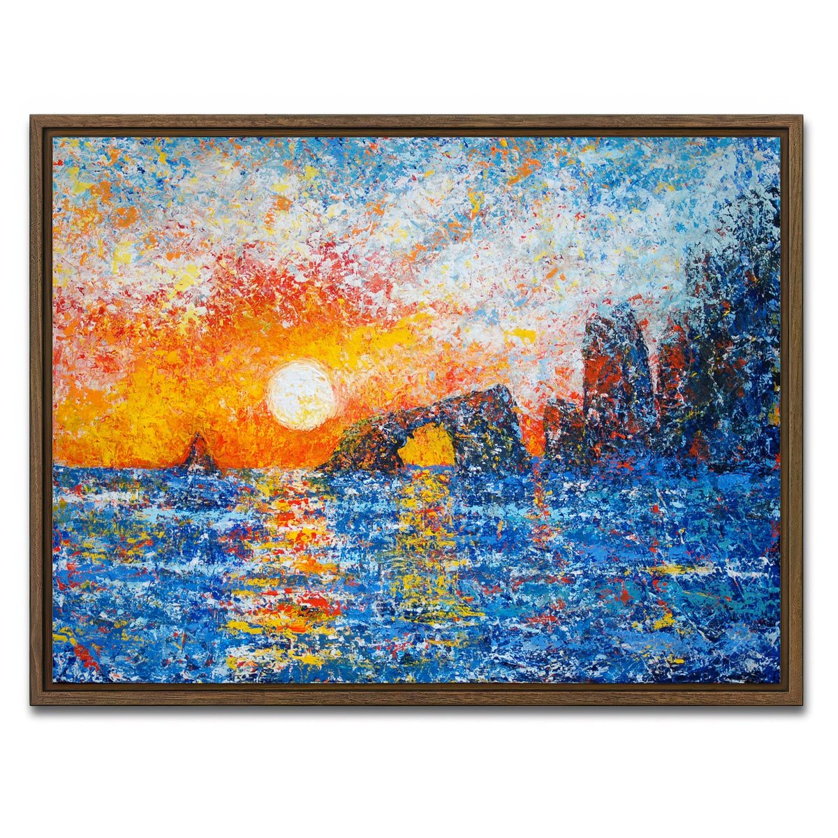 AUTO-MOCKUP WHITE | anacapa islands splendor | 1 Piece | Walnut Framed Canvas | group=4x3