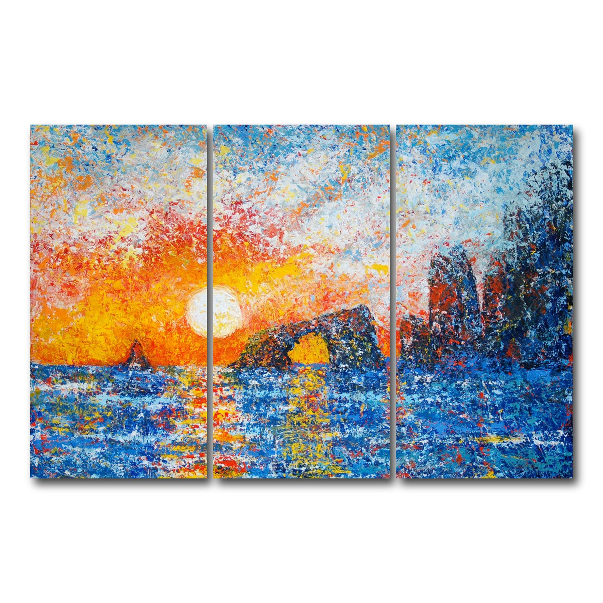 AUTO-MOCKUP WHITE | anacapa islands splendor | 3 Piece | Gallery Wrap Canvas | group=12x24