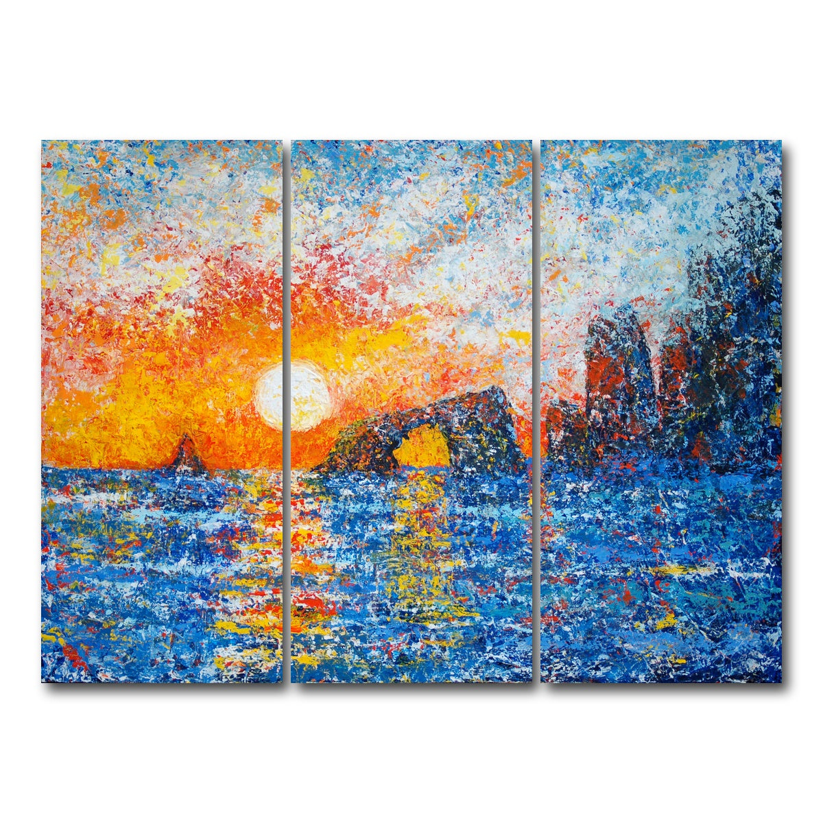 AUTO-MOCKUP WHITE | anacapa islands splendor | 3 Piece | Gallery Wrap Canvas | group=8x18