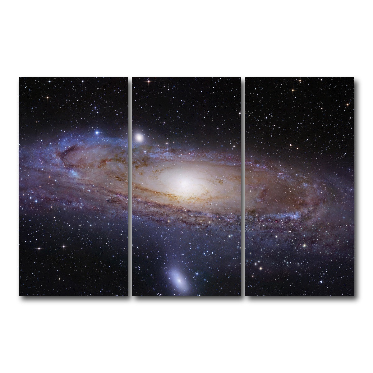 AUTO-MOCKUP WHITE | andromeda Galaxy | 3 Piece | Gallery Wrap Canvas | group=12x24