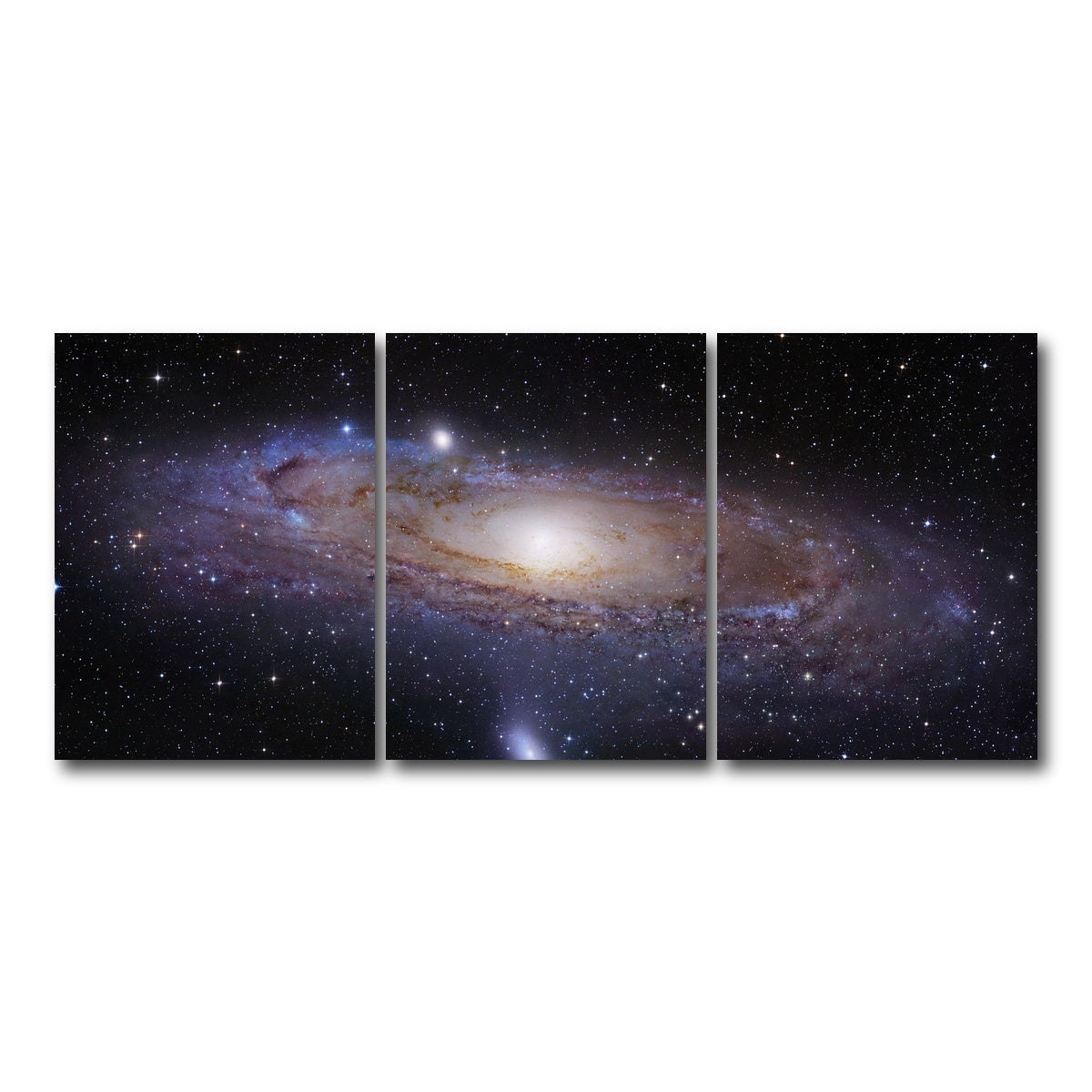 AUTO-MOCKUP WHITE | andromeda Galaxy | 3 Piece | Gallery Wrap Canvas | group=18x24