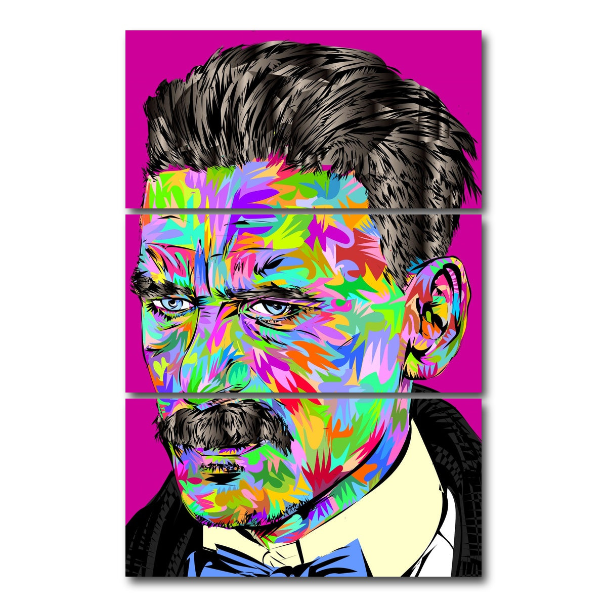 AUTO-MOCKUP WHITE | arthur shelby color splash | 3 Piece | Gallery Wrap Canvas | group=12x24_stacked