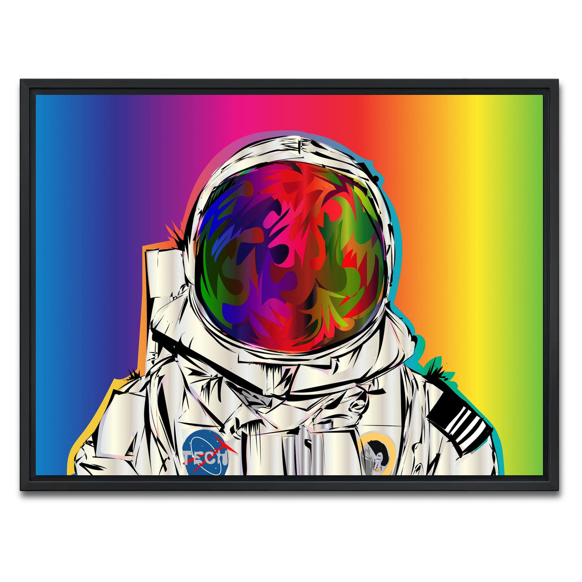 AUTO-MOCKUP WHITE | astronaut | 1 Piece | Black Framed Canvas | group=4x3