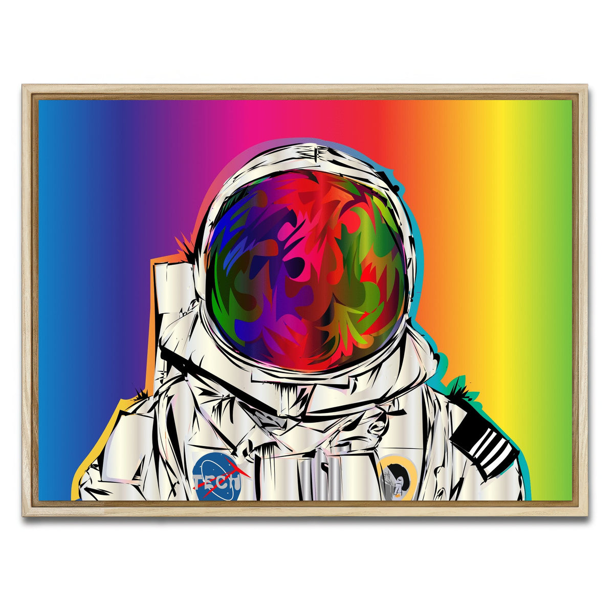 AUTO-MOCKUP WHITE | astronaut | 1 Piece | Natural Framed Canvas | group=4x3