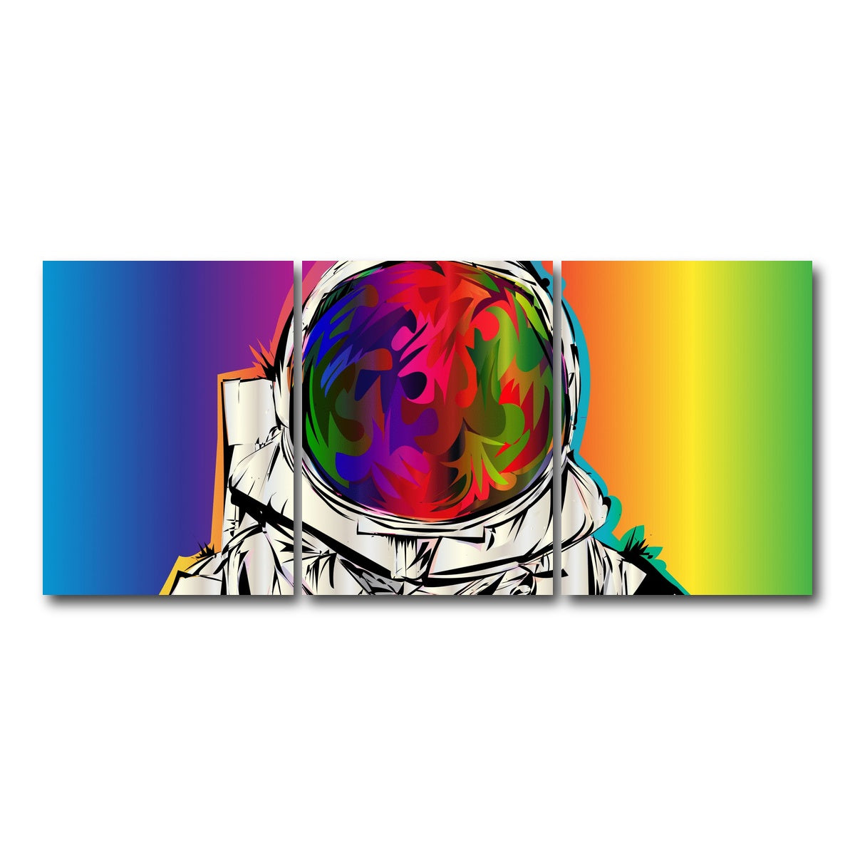 AUTO-MOCKUP WHITE | astronaut | 3 Piece | Gallery Wrap Canvas | group=18x24