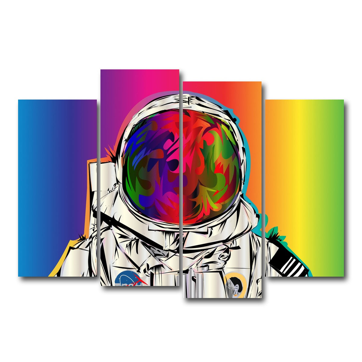 AUTO-MOCKUP WHITE | astronaut | 4 Piece | Gallery Wrap Canvas | group=4_normal